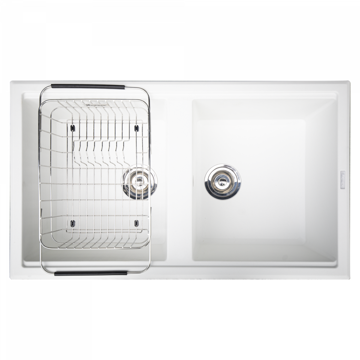 chậu rửa bát đá Granite Series Phoenix 860 white silver