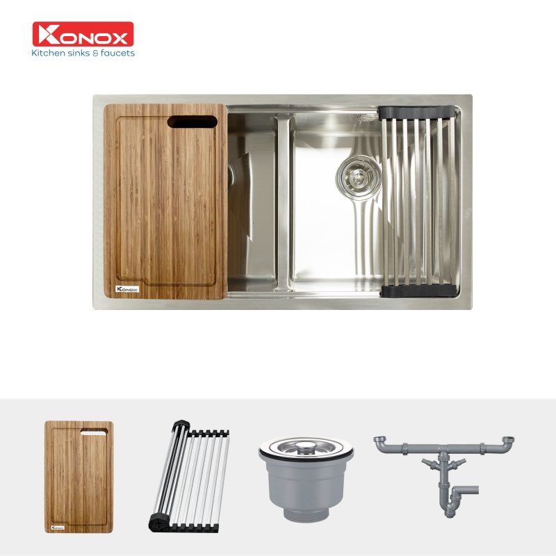 chậu rửa bát inox Undermount Series Model KN8046DUB - kitchen sink