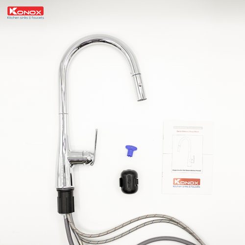 Vòi rửa bát dây rút Curva Chrome và phụ kiện