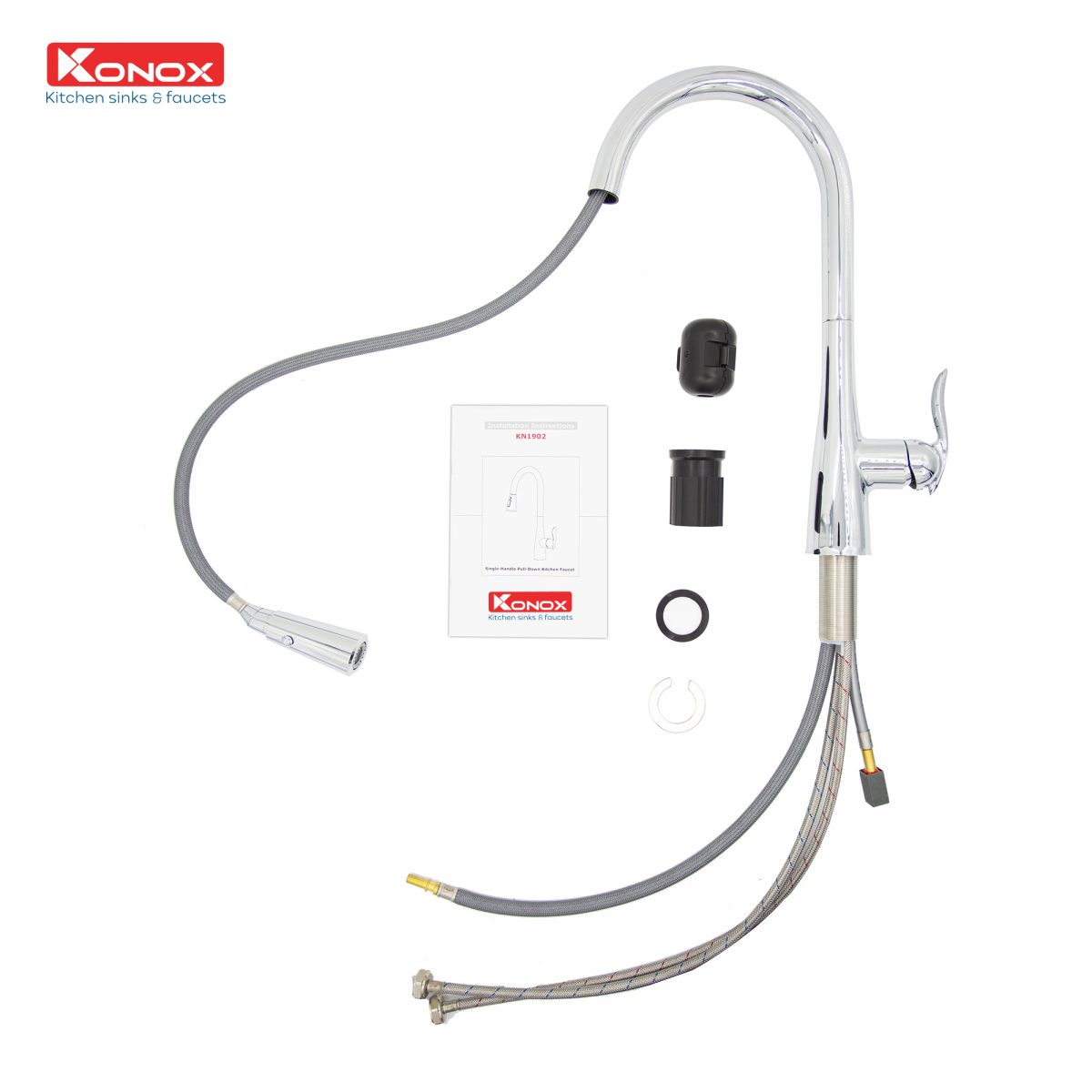Vòi rửa bát Konox - Kitchen Faucet KN1902 (5)