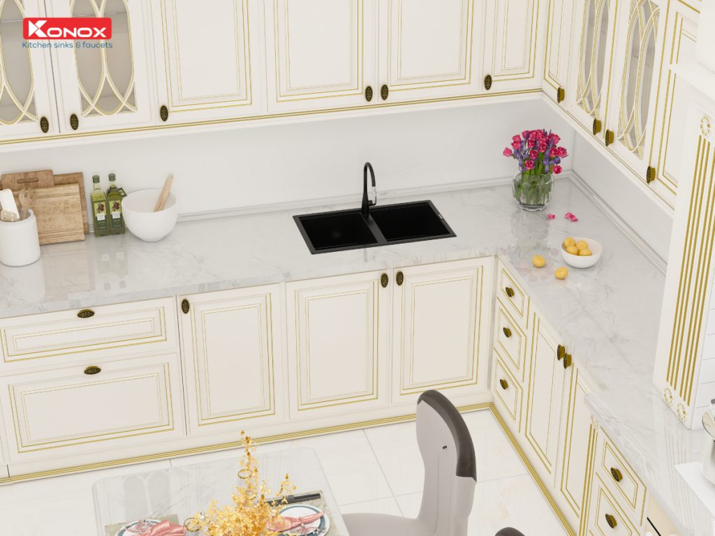 những mẫu bồn rửa chén đẹp Konox