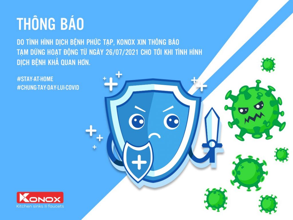 tạm dừng hoạt động bán hàng sản phẩm chậu vòi do dịch bệnh
