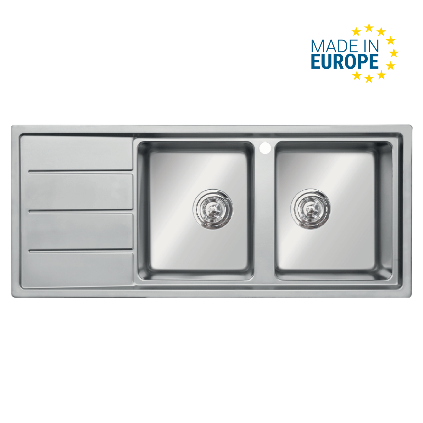 Konox | Chậu rửa bát Turkey sink Beta 1160 – Bàn tráiSiphon, giá úp bát inox