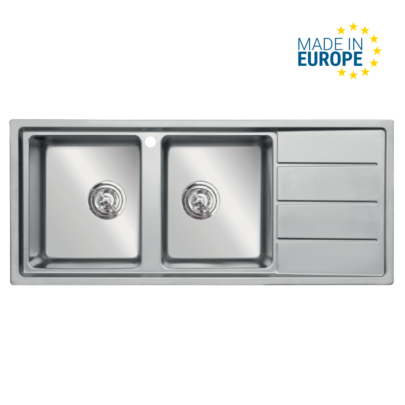 Konox | Chậu rửa bát Turkey Sink Beta 1160 Bàn PhảiSiphon, giá úp bát inox