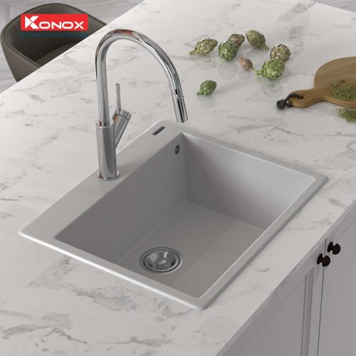 chậu rửa bát granite sink ruvita white