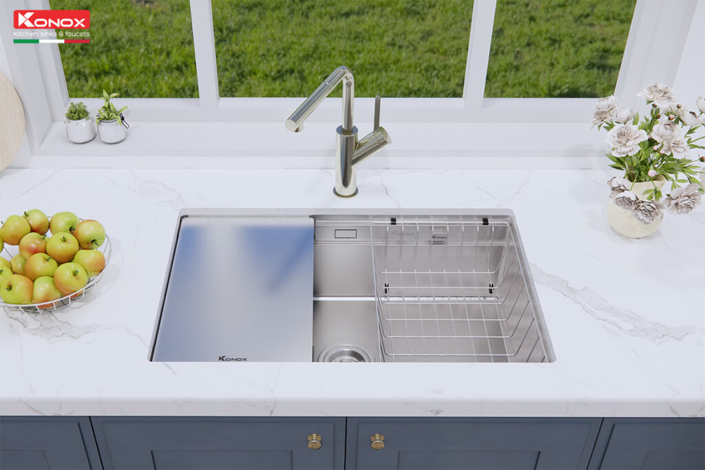 chậu rửa bát chống xước 1 hố KN7044SU