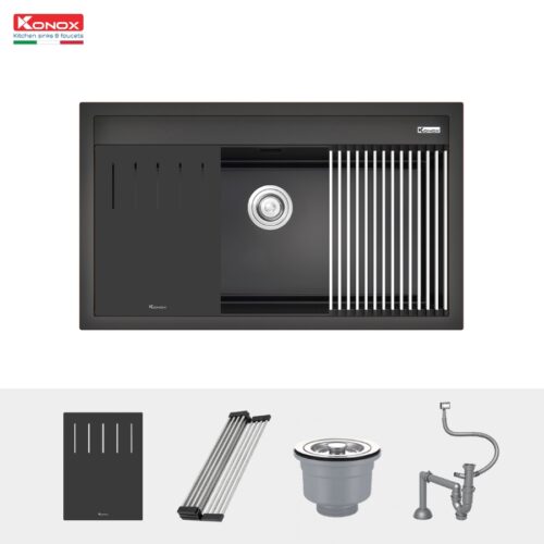 phụ kiện chậu rửa bát đá konox terra 860s