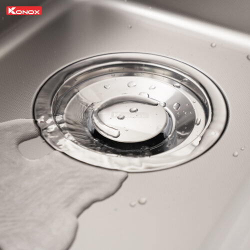 bát rác chậu rửa bát 1 hố chống xước Konox KN8048TS Dekor