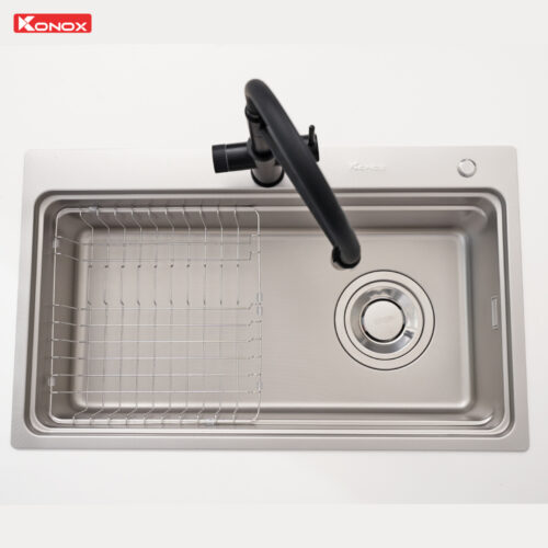 Chậu rửa bát 1 hố chống xước Konox KN8048TS Dekor