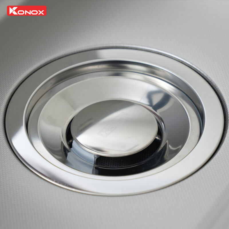 bát rác chậu rửa bát inox 1 hố Konox KN8751TS Dekor
