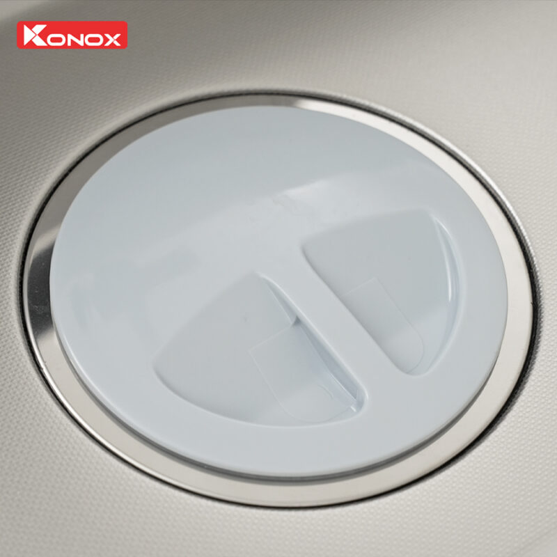 nắp bát rác chậu rửa bát inox 1 hố Konox KN8751TS Dekorc