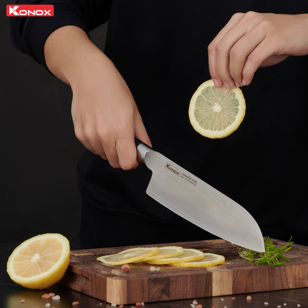 dao-da-nang-thep-Nhat-damascus-Konox-Eiko-Santoku dao đa năng thép Nhật damascus Konox Eiko Santoku 2