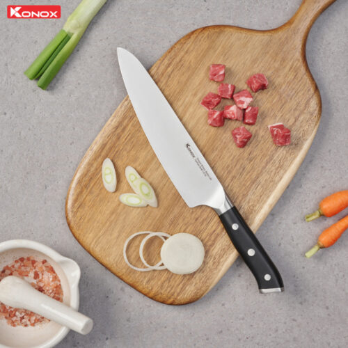 dao đầu bếp thép Đức Konox Emmit Series Chef Knife