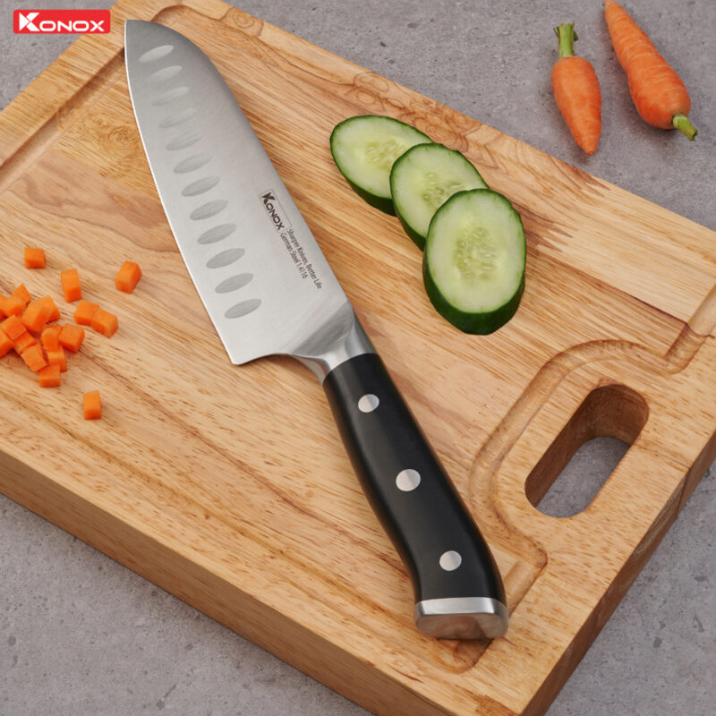 dao Santoku thép Đức Konox Emmitt Santoku
