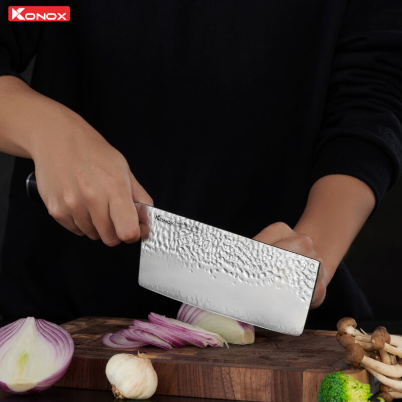 dao thái bản lớn thép Nhật dasmascus Konox Eiko chopper 2