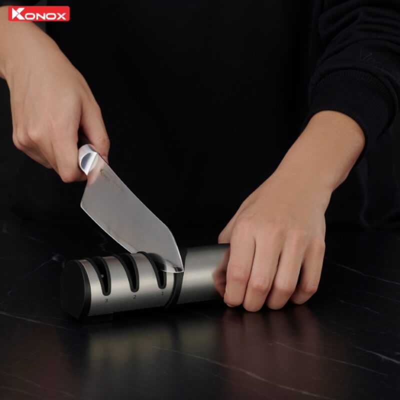 dụng cụ mài dao 3 khe Konox Knife Sharperner