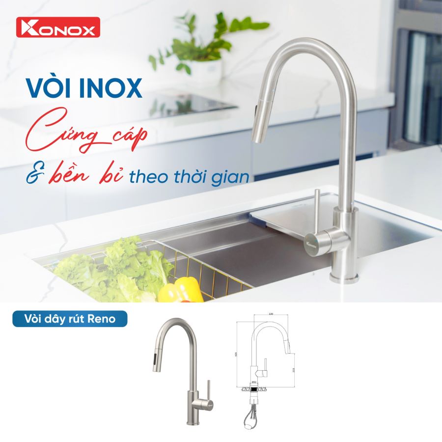 Bộ sưu tập vòi dây rút 2025 của Konox - Vòi inox