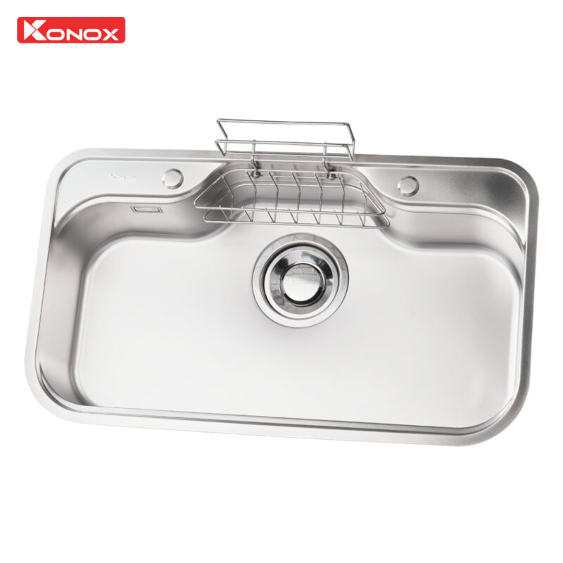 Chậu rửa bát inox 1 hố bề mặt mịn Konox Tari 9051SM