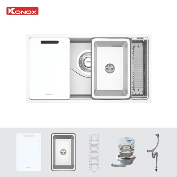 phụ kiện chậu rửa bát phong cách Nhật bề mặt mịn Tari 8748SM