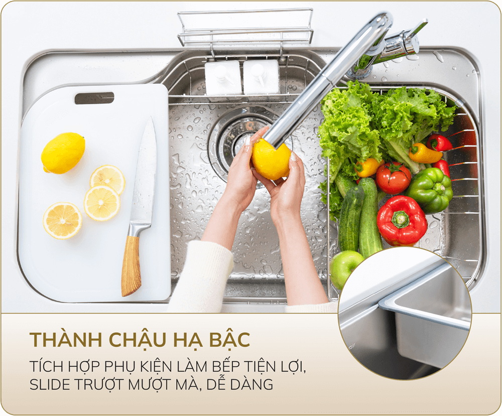 Thành chậu Tari hạ bậc