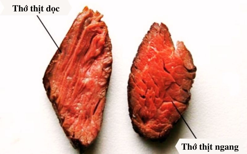 cách thái thịt bò đúng thớ