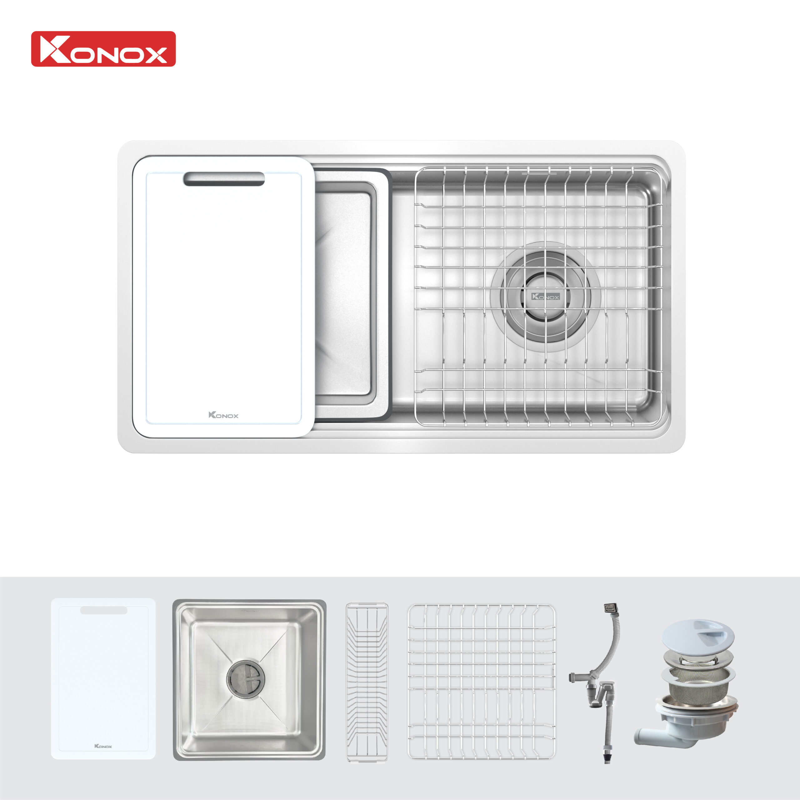 TARI 780SM | Konox | Chậu rửa bát phong cách Nhật bề mặt mịn