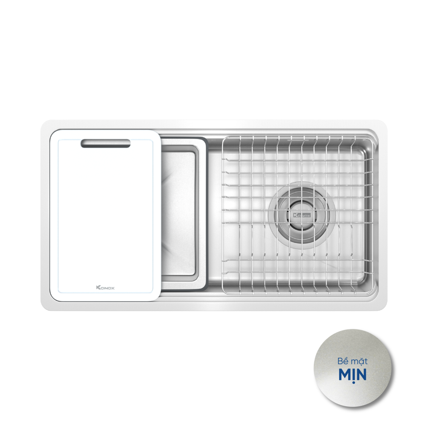TARI 780SM | Konox | Chậu rửa bát phong cách Nhật bề mặt mịn