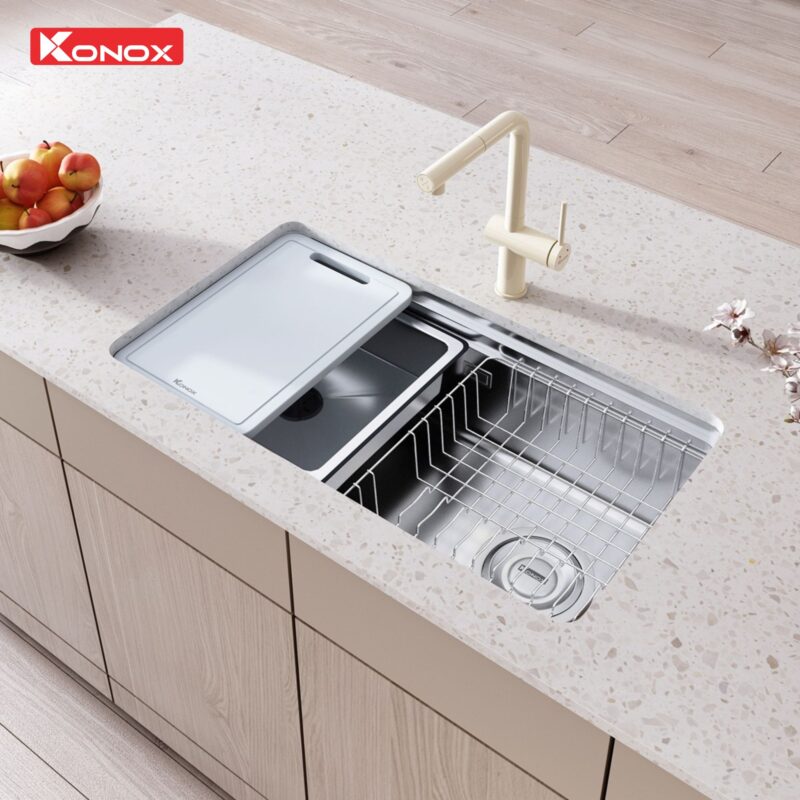 Chậu rửa bát phong cách Nhật bề mặt mịn Tari 780SM