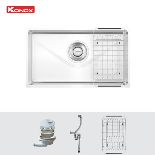 phụ kiện chậu rửa bát 1 hố bề mặt mịn Konox Tari 800SM