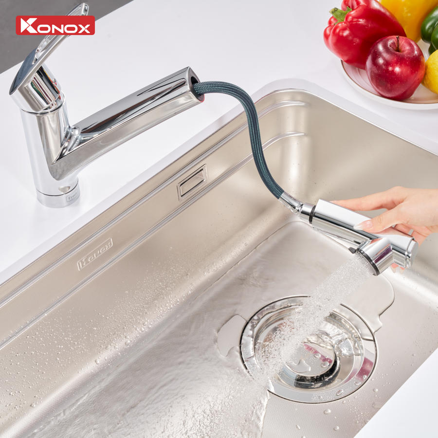 dau-voi-kira-chrome-day-rut test đầu vòi kira chrome dây rút và xả nước