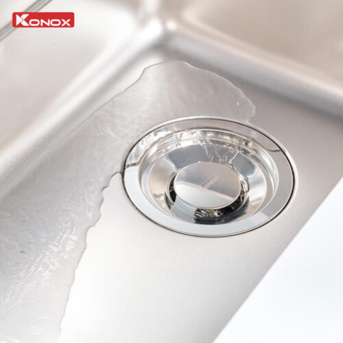 chậu rửa bát inox 1 hố bề mặt mịn Konox R50 Tari 8047SU