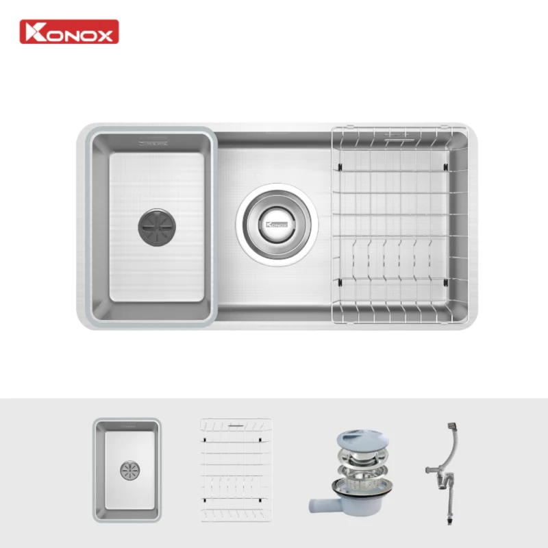 Ảnh chậu dekor 800 cùng với các phụ kiện