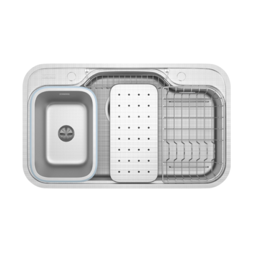 Chậu rửa bát inox 1 hố chống xước Konox Dekor 8048SU