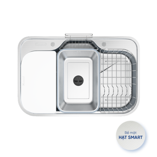 Chậu rửa bát 1 hố phong cách Nhật Bản chống xước Konox Tari Smart 7851