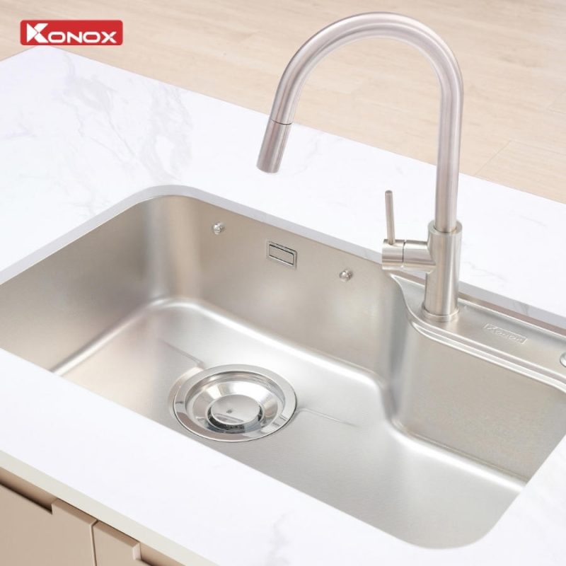 Chậu rửa bát 1 hố chống xước Konox Dekor 8250TS