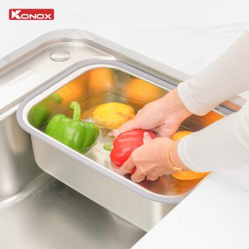 Chậu rửa bát 1 hố chống xước Konox Dekor 8250TS