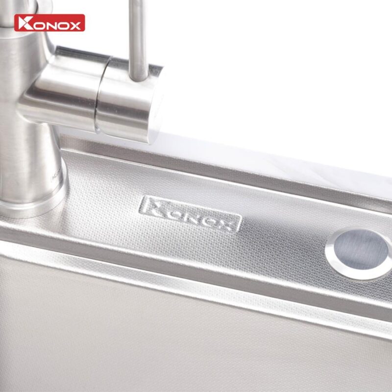 Chậu rửa bát inox 1 hố chống xước Konox Tari Smart 8050