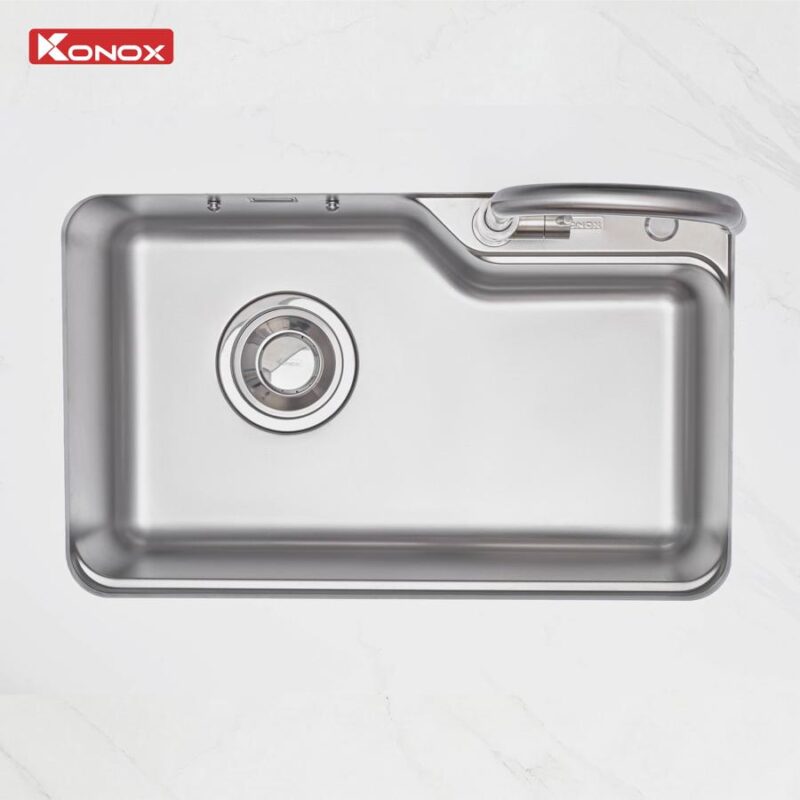 Chậu rửa bát inox 1 hố chống xước Konox Tari Smart 8050