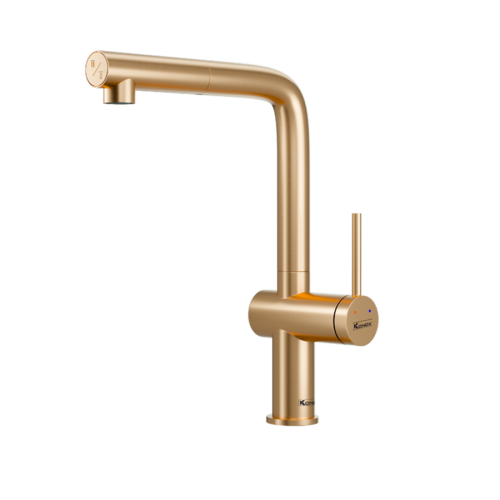 Vòi rửa bát dây rút Konox Stream Smart Champagne