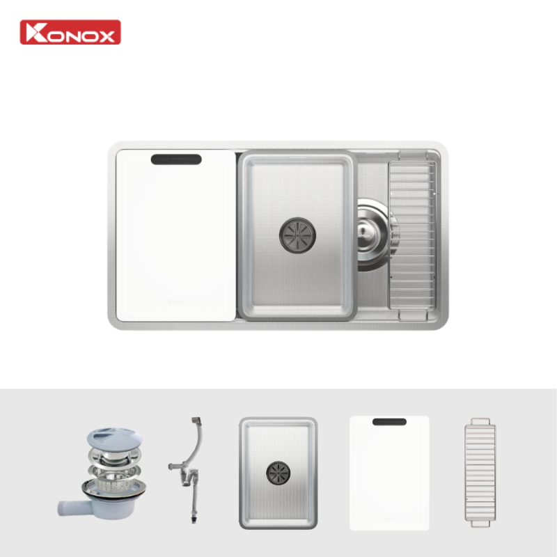 Chậu rửa bát chống xước Workstation Sink Dekor JP8044SU-R